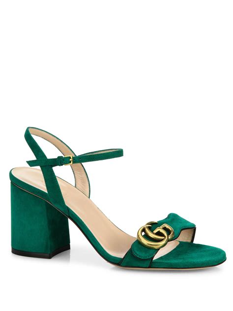 green gucci heels